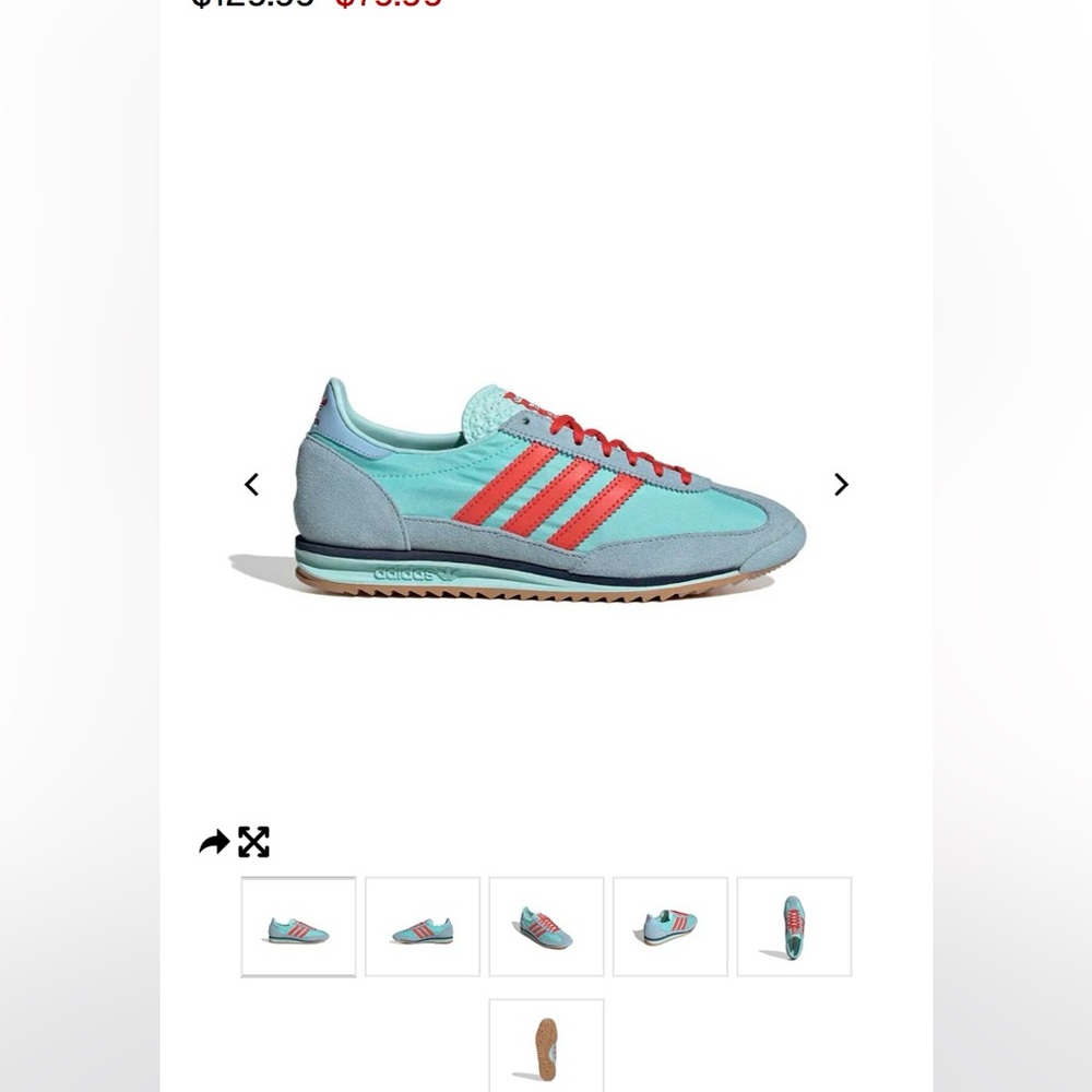 Adidas Light Blue and Red SL 720 OG Sneakers